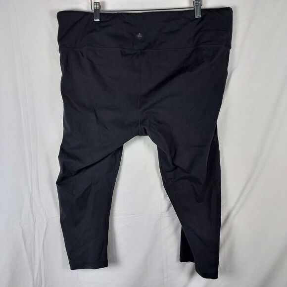 prAna Black Cropped Leggings Women’s 3X Plus Size Yoga Workout Pants - Picture 2 of 8